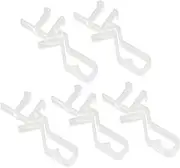 FUNOMOCYA 5pcs Hidden Plastic Curtain Sealing Plate Hooks and Easy to Use Curtain Hangers for Home Decor Transparent Design for Window Treatments