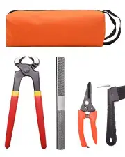 8 inch Farrier Hoof Tool Kit（5 Piece） Mini Rasp Hoof File Goat Pig Equine