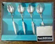 Vintage Set of 4 Regent Cutlery Mini Spoons New in Box