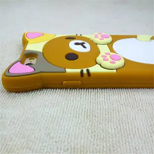 實拍超萌日本rilakkuma輕鬆熊貓咪造型拉拉熊立體矽膠手機殼iphone8/7/5/5s/6/6s/plus軟殼保護