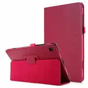For Samsung Galaxy Tab A7 10.4in (2020) Case, Folio Solid Colour PU Leather Cover, Stand, Magenta
