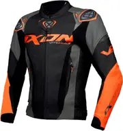 Ixon Vortex 3 Motorcycle Leather Jacket, black-orange, Size M for Men Black Orange