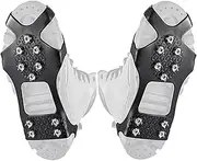 [Generic] Ice Cleats for Shoes and Boots | 8-Spikes Crampons Ice Cleats Traction Snow Grips,Footwear Traction Crampons for Winter Climbing, Fishing, Mountaineering