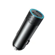 Catzon 50W Dual Port PD 3.0 Car Charger with Blue Light For iPhone Android Other USB Devices