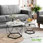 Round Coffee Table Set Sofa Bed Side End Nightstand Tea Cafe Cocktail Modern 2x
