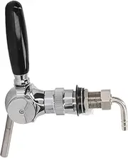 Draft Beer Faucet, Stainless Steel Core Spheroidal Adjustable Beer Keg Tap Kit Chrome Plated Rustproof Beer Shank Dispenser Self Closing Controller for Homebrew Kegerator