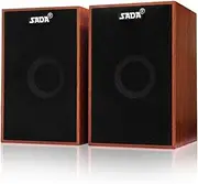 V-160 USB Wired Wooden Combination Speakers Computer Speakers Bass Stereo Music Player Subwoofer Sound Box for Desktop Laptop Notebook Tablet PC Phone Mahogany