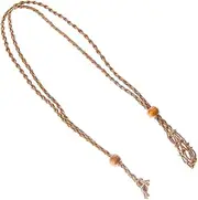 [UTHCLO] 1pc Hand-woven Rope Necklace Natural Stone Agate Pendant Unique Jewelry for Craft and Giving