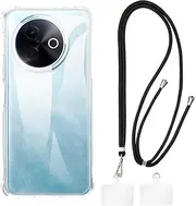 Crossbody/Neck Strap TPU Phone Case Combo Compatible with Vivo Y39 5G, Shockproof Protective Cover with Adjustable Lanyard