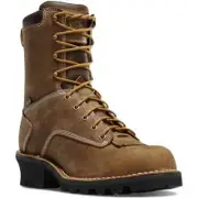 DANNER® LOGGER 8" BROWN WATERPROOF WORK BOOTS 15439 - SIZE 8.5D