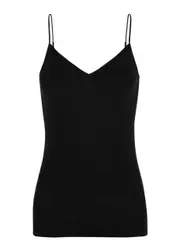 Hanro Seamless Cotton top - Black - XS XS