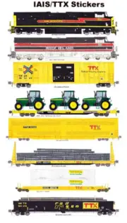 Iowa Interstate, TTX, Rail Box, Rail Gon 8 individual Stickers Andy Fletcher