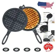 Healthy Non-Chemical Cast Iron Waffle Maker - Custome Safe Cooking Experience