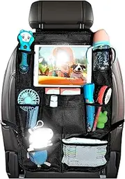 car seat organizer backseat,car organiser,car organiser back seat for kids,with 9*Storage Pockets+1*Tablet daily items in car travel,car storage organiser