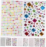 DIYEAH 10 Sheets Self Adhesive Craft Gems for Makeup Mixed Style Rhinestones for DIY Projects Strong Adhesion Stickers for Skin Nails and Crafts for Decoration