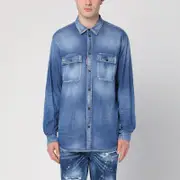 [Dsquared2] Blue washed denim shirt 50 IT Blue