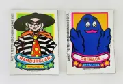 Set of 2 Vintage 1980 Grimace Hamburglar McDonald's Rubber Refrigerator Magnets