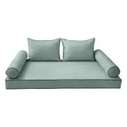 *COVER ONLY*-Style 4 Daybed Mattress Bolster Pillow Contrast Trim Twin-XL-AD002
