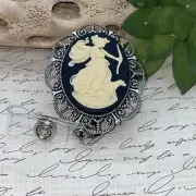 Artemis Athena Mythology Love Cameo Retractable Reel ID Card Badge Holder Key