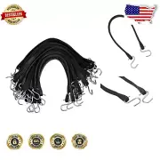 Industrial Strength 21-Inch Bungee Cords, 50-Pack Heavy-Duty Rubber with Hooks
