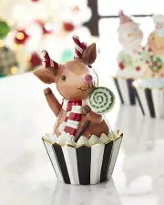 Mackenzie Childs Holiday Sweets Cupcake Box_Reindeer_NIB