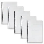 5pc Spirax 512 Hard Cover A4 Spiral Notebook Writing Stationery 200-Pages Black