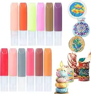 Oumun 12PCS Candle Pens,Candle Painting Pens,Candle Wax Pens,Candle Painting Kit,Candle Marker,Wax Pens for Candle Decoration,Candle Decorating Pens,3D Paint for Candle Painting,Candle Paint,Wax Dye