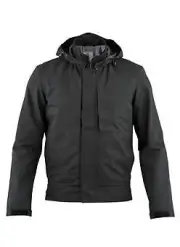 Beretta Mens Tactical Bomber Jacket - Black Adjustable Zip-off Hood Waterproof