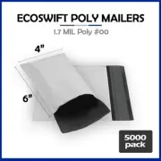 5000 4x5 EcoSwift Poly Mailers Plastic Envelopes Shipping Mailing Bags 1.7MIL