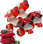 Adjustable Roller Shoes | Quad Roller Shoes with 4 Wheels | Double Row 4 Wheels, No Need to Take off Shoes, Skating Shoes for Kids, Outdoor Recreation for Beginners Teenagers Children