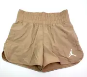 Nike Jordan Jumpman Flying Girls Size M 10/12 Legend Brown Running Shorts