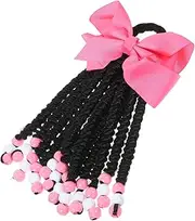 Homoyoyo Braided Ponytail Hair Extension with Colorful Beaded - Synthetic Hair Wig for Birthday Parties - Cosplay Events and Everyday Wear