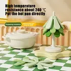 Hot Pot Holder Mat Christmas Tree Shape Design Coasters Silicone Trivets