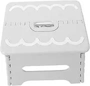 LIFKICH Folding Plastic Step Stool with Safety Lock Lightweight and Portable Foot Stool for Bathroom and Household Use for Reaching High Shelves and Daily Tasks Height