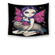 Fairey and Ferret with Butterfly Wings Tapestry