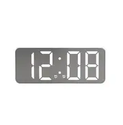 Creative LED Mirror Digital Desktop Alarm Clock Large Character ElectronicClock Calendar Temperature Luminous Table Clock