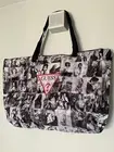 New Large Guess All Over Photos Hand Tote Handbag Purse Reuseable Shopping Bag