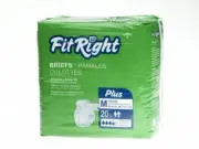 FitRight Plus Briefs Medium, 20 Count