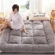 OBONG Lamb Wool Mattress Topper King Warmth Breathable Bed Toppers Extra Thick Mattresses Pad Foldable & Portable Floor Lounger Bed Japanese Futon Mattress (Color : H, Size : Full-120 * 200cm)