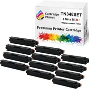3 Sets BCMY Compatible Toner Cartridge for Brother TN-348 TN348BK TN348C TN348M TN348Y (4,000/3,500 (B/CMY) Pages) for DCP9055CDN HL4150CDN HL4570CDW MFC9460CDN MFC9970CDW
