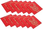LALAFINA Lunar New Year 2024 Red Envelopes 12pcs Elegant Paper Packets Chinese Year Money Bags for Celebration