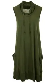 Draw Cord Dress W Diamond Check--VIG-VW321