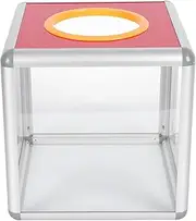 1pc Box Wedding Tip Jars Container Annual Game Glass Spray Bottle Jar Key Raffle Donation Bin Acrylic Ticket Drum Work Aluminum Alloy Coin Donation Box