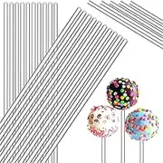 200 Pieces Acrylic Lollipop Sticks Cake Pops Sticks Candy Sticks Treat Sticks for Wedding Halloween Christmas Candy Cake Pops Cupcake Toppers Chocolate Cookie Dessert(Clear, 6 Inch)