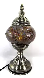 Mosaic crackle Glass globe Lamp 12x5 1/2" #20