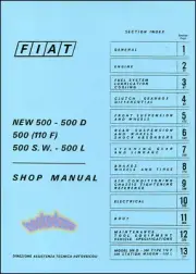 FIAT 500 SHOP MANUAL BOOK SERVICE REPAIR ABARTH TOPOLINO NOUVA 500L 500D PUCH GT