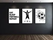 [Namly Design] Personalised Poster - Football Trio / Set of 3