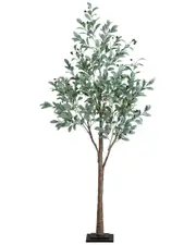Nearly Natural 6ft Lighted Artificial Fruiting Olive Tree with 280 Warm White LED Lights
