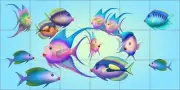 Ceramic Tile Mural Backsplash Miller Undersea Tropical Fish Art DMA2022