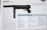 Zagi M91 Submachine Gun Picture Out of Print Spec Sheet Article Decor